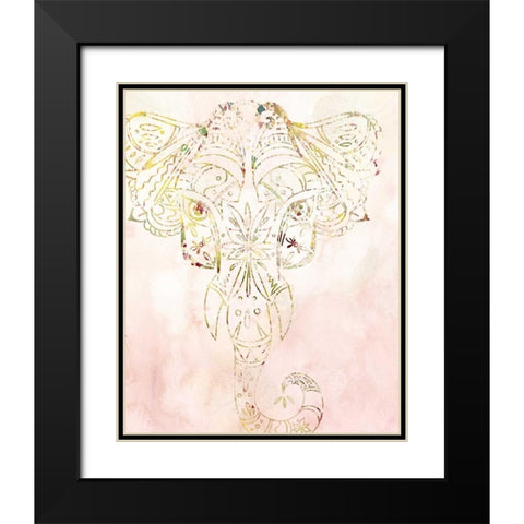 Mandala Wild 1 Black Modern Wood Framed Art Print with Double Matting by Allen, Kimberly