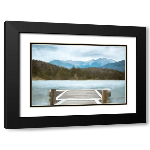 Serene View Black Modern Wood Framed Art Print with Double Matting by Allen, Kimberly