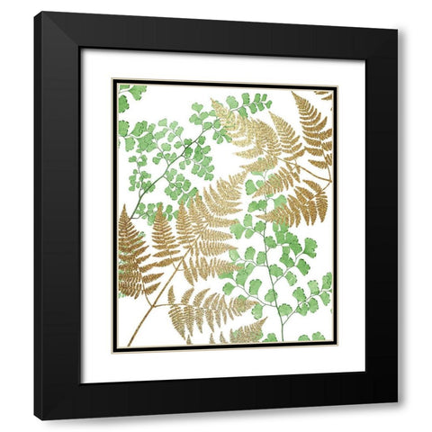 Green Golds 1 Black Modern Wood Framed Art Print with Double Matting by Allen, Kimberly