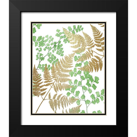 Green Golds 1 Black Modern Wood Framed Art Print with Double Matting by Allen, Kimberly