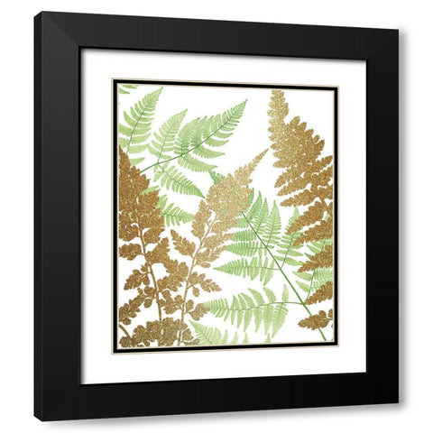 Green Golds 2 Black Modern Wood Framed Art Print with Double Matting by Allen, Kimberly