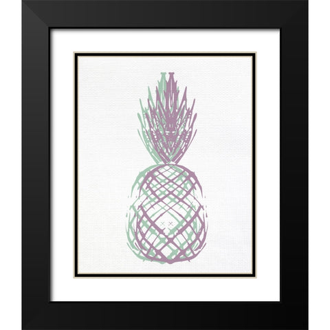 Pineapple Layers 1 Black Modern Wood Framed Art Print with Double Matting by Allen, Kimberly