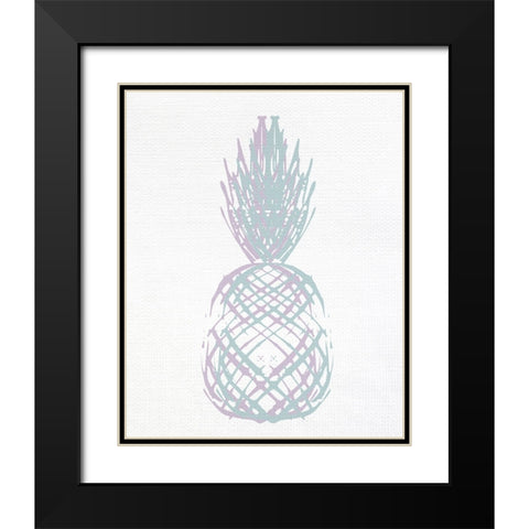 Pineapple Layers 2 Black Modern Wood Framed Art Print with Double Matting by Allen, Kimberly