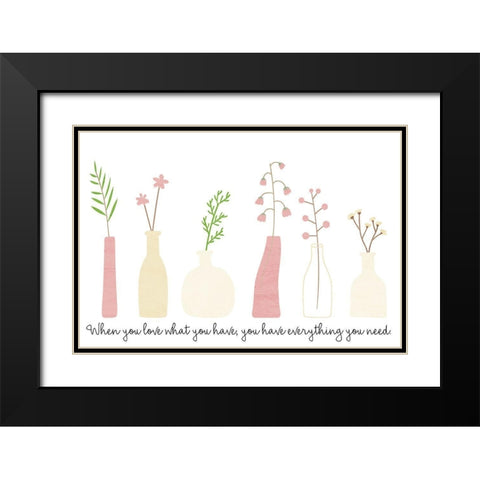 When You Love Black Modern Wood Framed Art Print with Double Matting by Allen, Kimberly