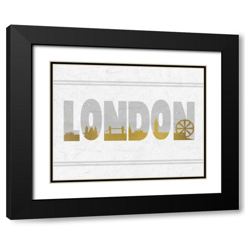 Travel B Black Modern Wood Framed Art Print with Double Matting by Allen, Kimberly