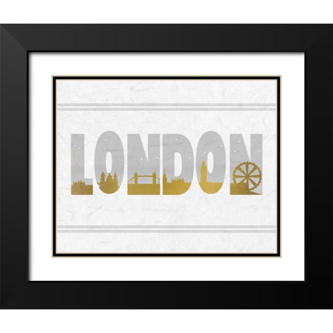 Travel B Black Modern Wood Framed Art Print with Double Matting by Allen, Kimberly