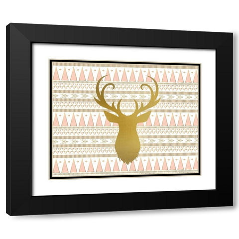 Oh Deer B Black Modern Wood Framed Art Print with Double Matting by Allen, Kimberly