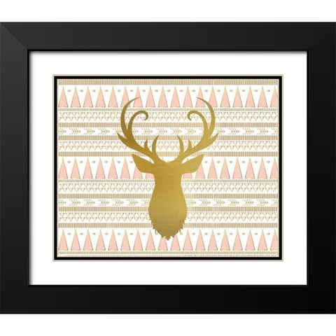 Oh Deer B Black Modern Wood Framed Art Print with Double Matting by Allen, Kimberly