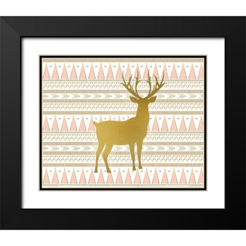 Oh Deer C Black Modern Wood Framed Art Print with Double Matting by Allen, Kimberly