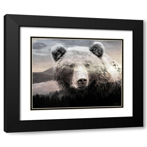 Bear Mountain Black Modern Wood Framed Art Print with Double Matting by Allen, Kimberly
