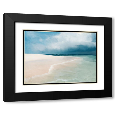 Blue Beach Black Modern Wood Framed Art Print with Double Matting by Allen, Kimberly