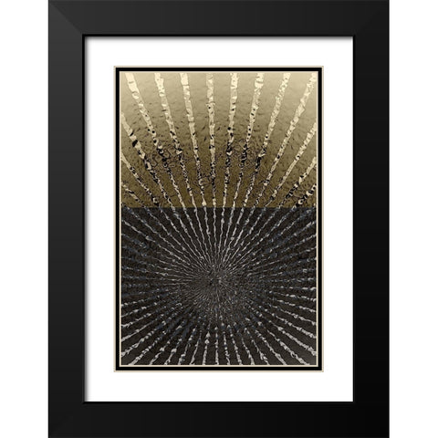 Two Tone Burst Black Modern Wood Framed Art Print with Double Matting by Allen, Kimberly
