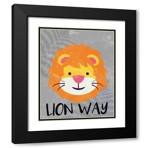 Lion Way Black Modern Wood Framed Art Print with Double Matting by Allen, Kimberly