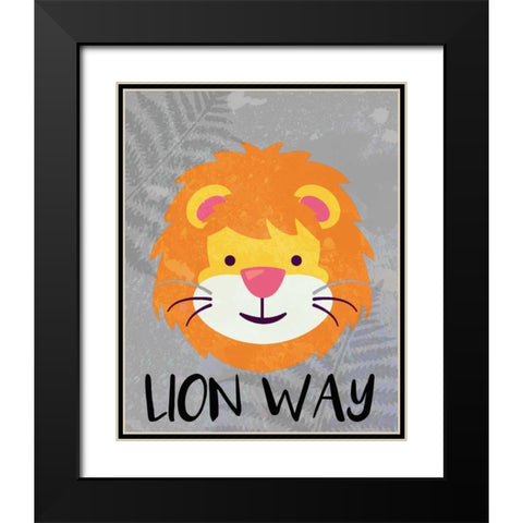 Lion Way Black Modern Wood Framed Art Print with Double Matting by Allen, Kimberly