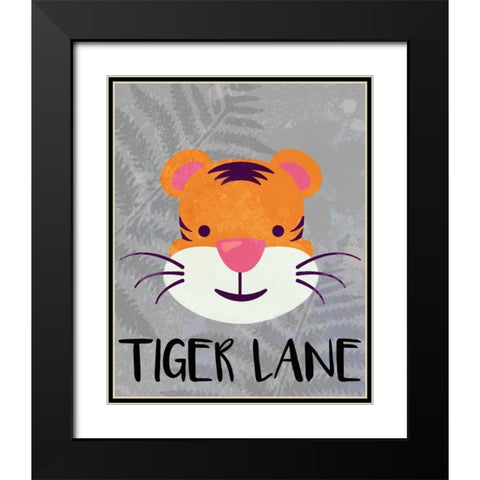Tiger Lane Black Modern Wood Framed Art Print with Double Matting by Allen, Kimberly