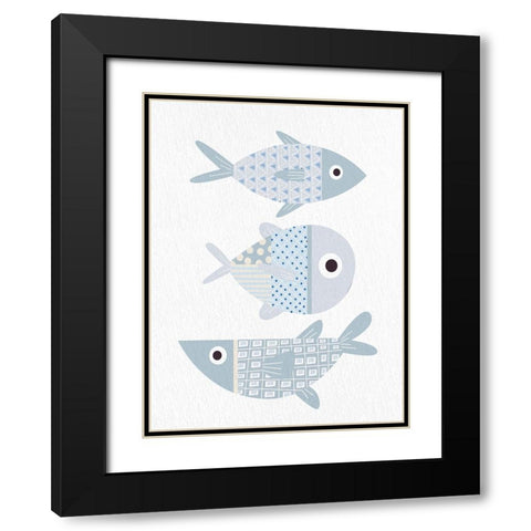 Fish 1 Black Modern Wood Framed Art Print with Double Matting by Allen, Kimberly