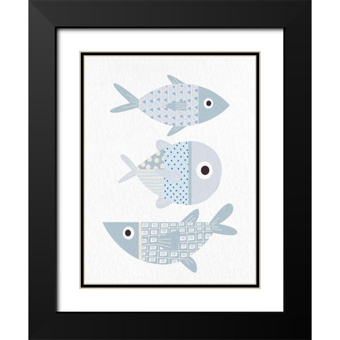 Fish 1 Black Modern Wood Framed Art Print with Double Matting by Allen, Kimberly