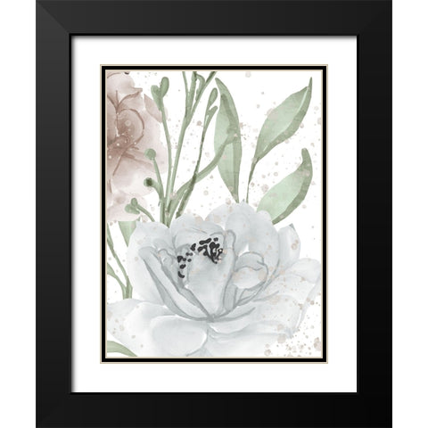 Floral Bloom Panel 2 Black Modern Wood Framed Art Print with Double Matting by Allen, Kimberly