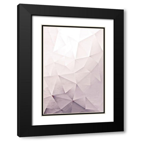 Blush Pink Black Modern Wood Framed Art Print with Double Matting by Allen, Kimberly