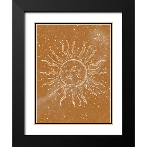 Sun Moon Black Modern Wood Framed Art Print with Double Matting by Allen, Kimberly