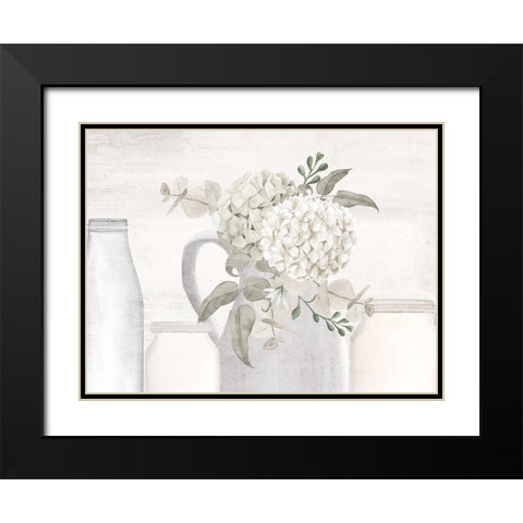 Hydrangea Row Black Modern Wood Framed Art Print with Double Matting by Allen, Kimberly