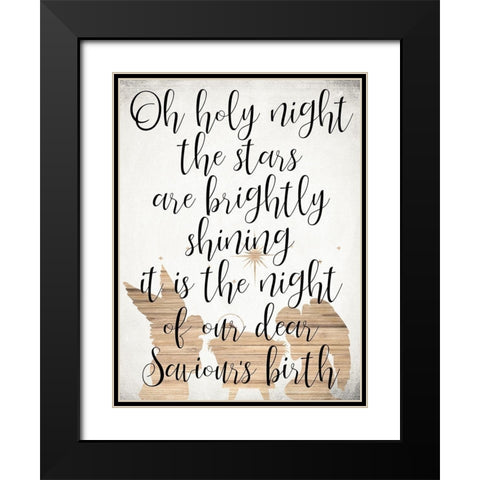 Holy Night Angels Black Modern Wood Framed Art Print with Double Matting by Allen, Kimberly
