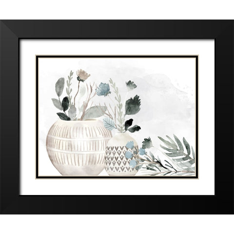 Neutral Vases Black Modern Wood Framed Art Print with Double Matting by Allen, Kimberly