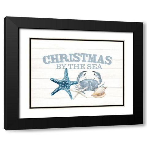 Christmas By The Sea Black Modern Wood Framed Art Print with Double Matting by Allen, Kimberly