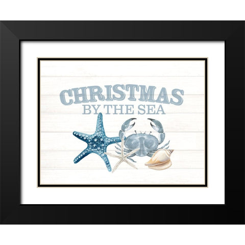 Christmas By The Sea Black Modern Wood Framed Art Print with Double Matting by Allen, Kimberly