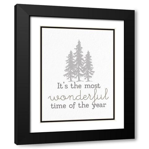 Most Wonderful Time Black Modern Wood Framed Art Print with Double Matting by Allen, Kimberly
