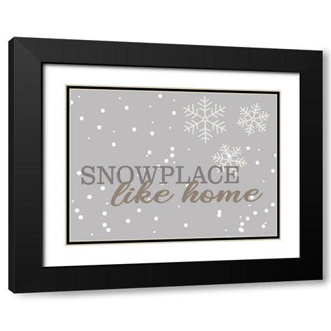Snowplace Black Modern Wood Framed Art Print with Double Matting by Allen, Kimberly