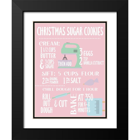 Christmas Cookies Black Modern Wood Framed Art Print with Double Matting by Allen, Kimberly