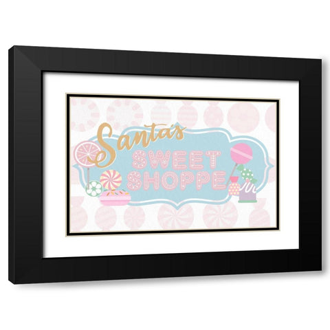 Santas Sweet Shoppe Black Modern Wood Framed Art Print with Double Matting by Allen, Kimberly