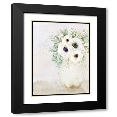 Vase of White 2 Black Modern Wood Framed Art Print with Double Matting by Allen, Kimberly
