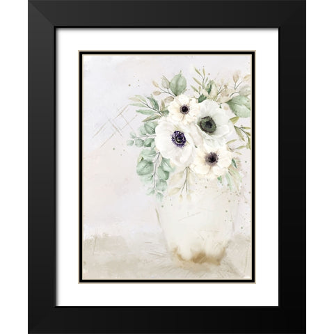 Vase of White 2 Black Modern Wood Framed Art Print with Double Matting by Allen, Kimberly