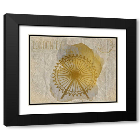 A Day in London C Black Modern Wood Framed Art Print with Double Matting by Allen, Kimberly