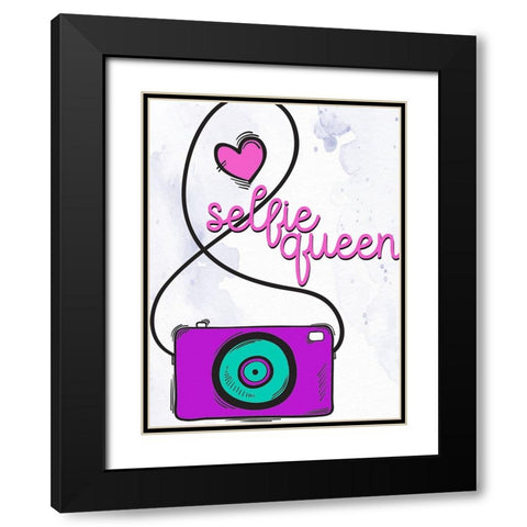 Selfie Queen Black Modern Wood Framed Art Print with Double Matting by Allen, Kimberly