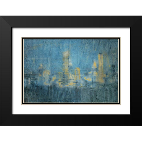 A Night In The City Black Modern Wood Framed Art Print with Double Matting by Allen, Kimberly