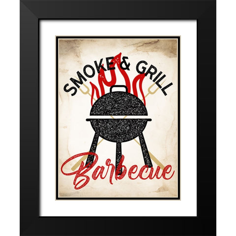 Smoke And Grill Black Modern Wood Framed Art Print with Double Matting by Allen, Kimberly