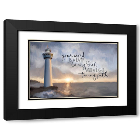 Your Word V2 Black Modern Wood Framed Art Print with Double Matting by Allen, Kimberly