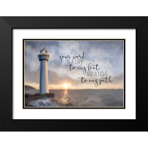 Your Word V2 Black Modern Wood Framed Art Print with Double Matting by Allen, Kimberly