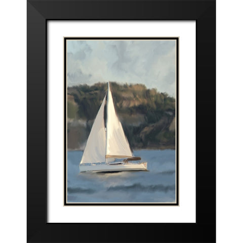 Out To Sea V2 Black Modern Wood Framed Art Print with Double Matting by Allen, Kimberly