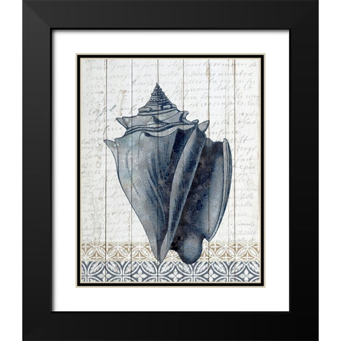 Shells 2 Black Modern Wood Framed Art Print with Double Matting by Allen, Kimberly