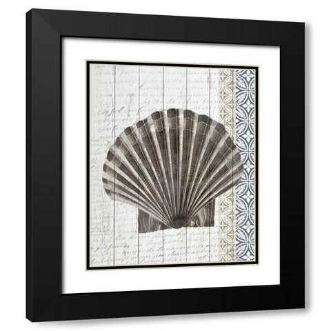 Shells 3 Black Modern Wood Framed Art Print with Double Matting by Allen, Kimberly
