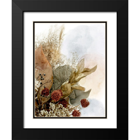 Harvest Floral Black Modern Wood Framed Art Print with Double Matting by Allen, Kimberly