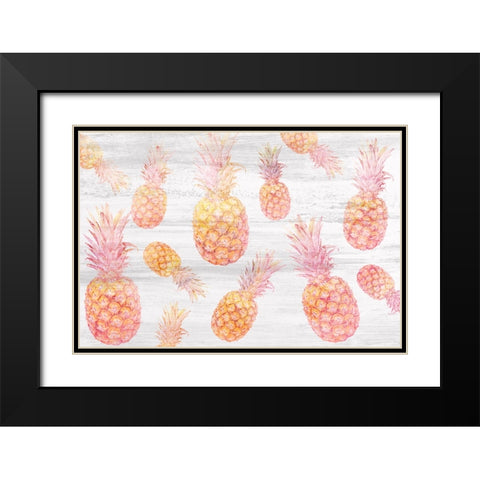 Pinneapple 2 Black Modern Wood Framed Art Print with Double Matting by Allen, Kimberly