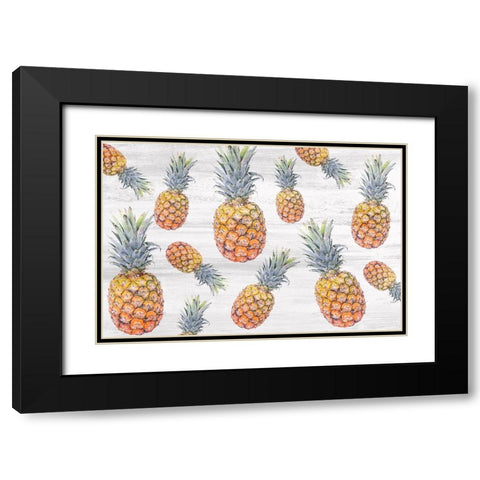 Pinneapple 1 Black Modern Wood Framed Art Print with Double Matting by Allen, Kimberly