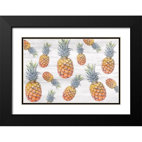 Pinneapple 1 Black Modern Wood Framed Art Print with Double Matting by Allen, Kimberly