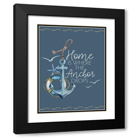 Anchor Home Black Modern Wood Framed Art Print with Double Matting by Allen, Kimberly