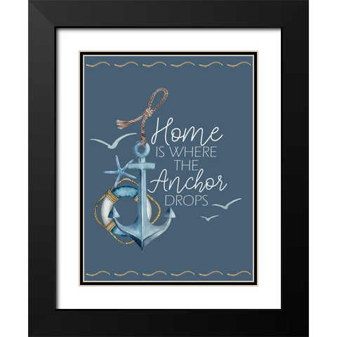 Anchor Home Black Modern Wood Framed Art Print with Double Matting by Allen, Kimberly